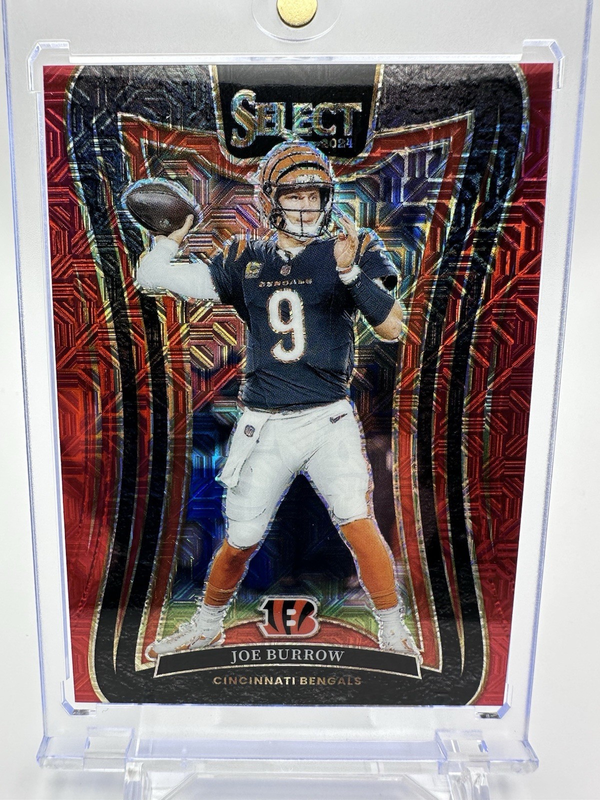 2024 PANINI SELECT JOE BURROW SUITE LEVEL RED MOJO PRIZM /49