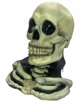 VTG Paper Magic Company 1997 Skull & Torso Skeleton Rubber Latex Halloween Mask