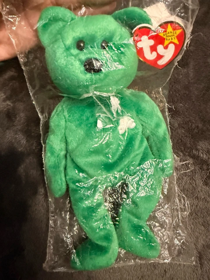 Juguete de peluche Ty Beanie Baby Erin The Bear 1997 retirado ¡¡¡Nuevo en embalaje!!!! Foto 2 de 4