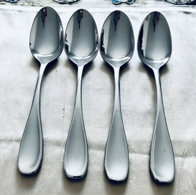 ONEIDA 18/0 Heavy Duty Stainless Flatware Glossy VOSS Set of 4 SOUP SPOONS