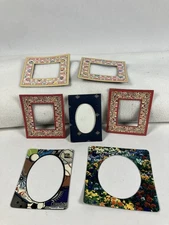 Lot 7 Magnetic Mini Picture Frames,Various Designs 