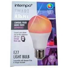 Intempo E27 Smart Light Bulb RGB WiFi Smart Home Kitchen Bedroom Screw In Bulb
