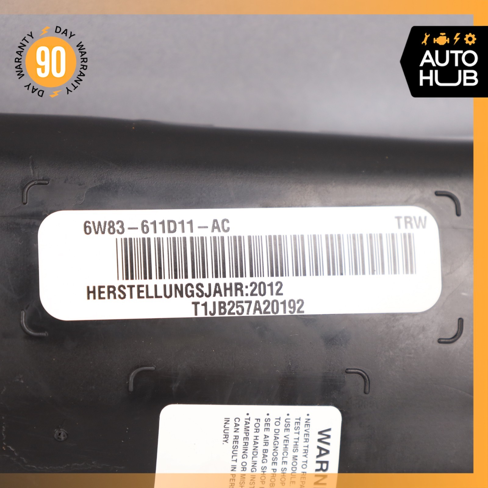 07-17 Aston Martin V8 Vantage DB9 DBS Right Seat Airbag Air Bag 6W83611D11AC OEM