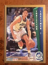 1992-93 FLEER ROOKIE CARD MINNESOTA TIMBERWOLVES CHRISTIAN LAETTNER #379. rookie card picture