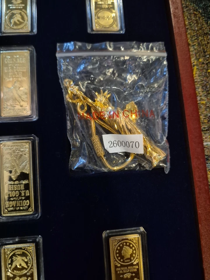 Juego de 30 piezas de lingotes enchapados American Mint The Complete Coinage Of The US Gold Rush Foto 3 de 4