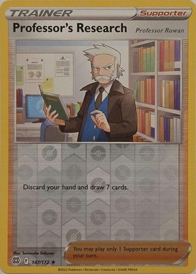 Professor's Research 147/172 Holo Rare Brilliant Stars Pokemon Reverse Holo NM