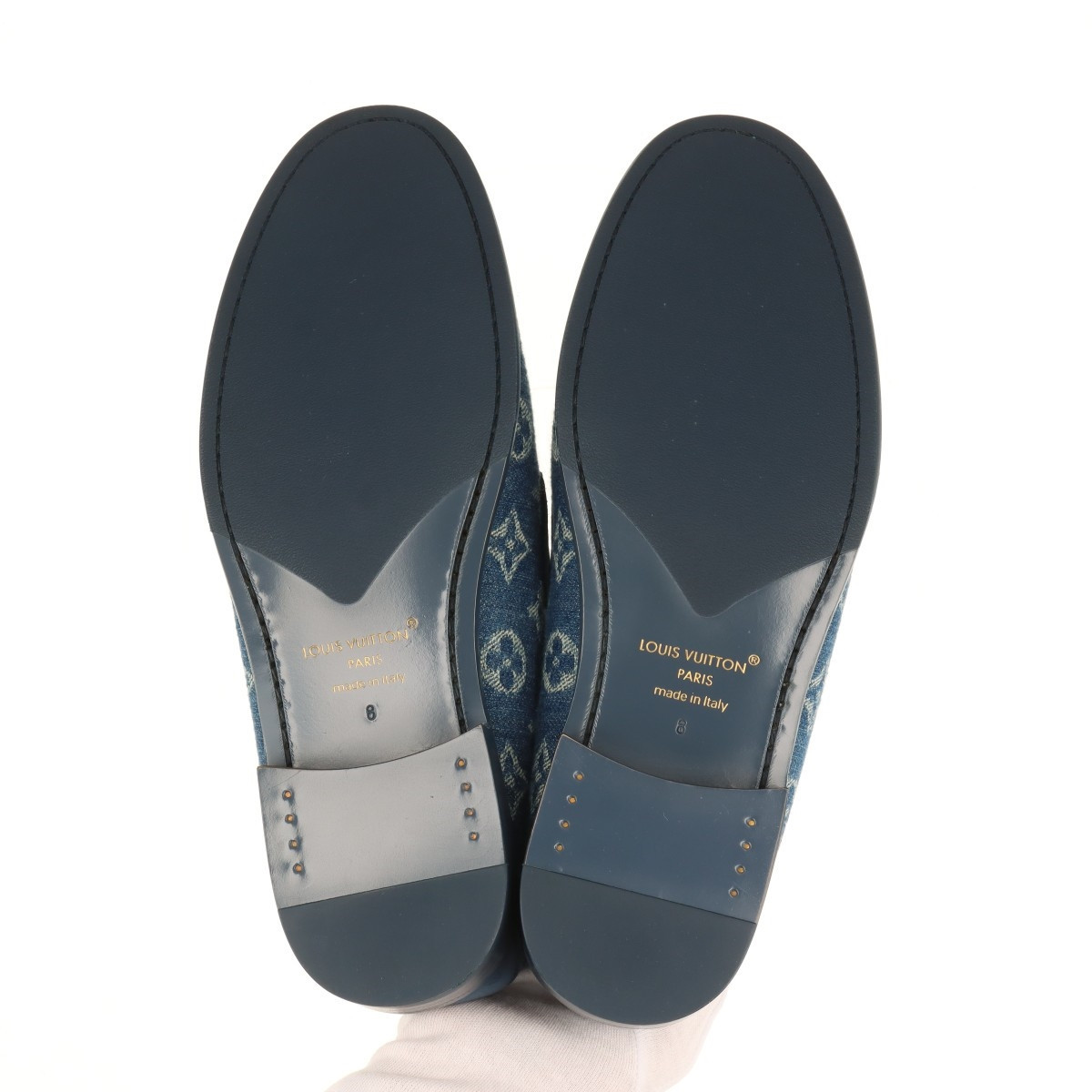 Louis Vuitton Major line 23 years Denim & leather Loafer UK8 Louis Vuitton Major line 23 years Denim & leather Loafer UK8