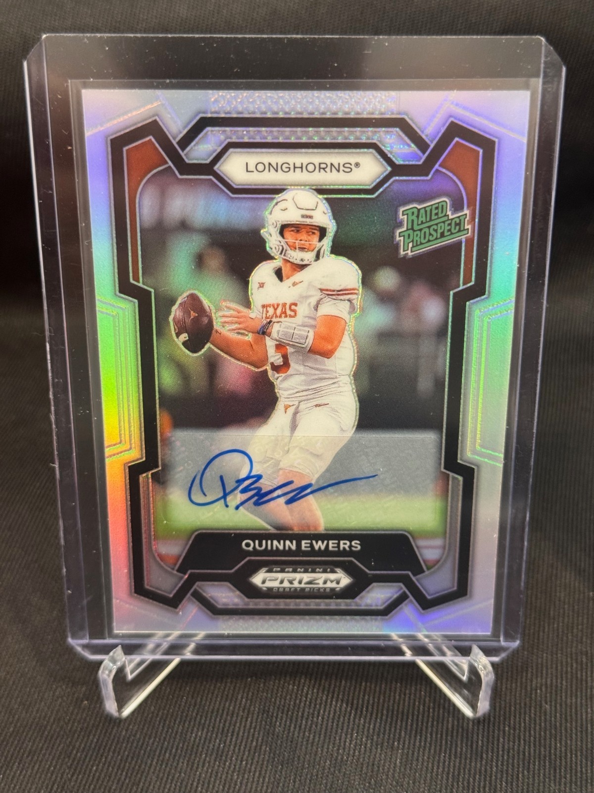 2024 Prizm Draft Prizm Prospect Signatures Silver #191 Quinn Ewers RC Auto