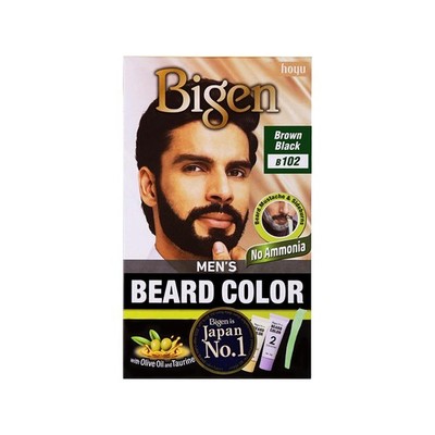 Bigen Men'S Beard Color, 40G - Brownish Black B102 1 Count (Pack of 1), Brown 