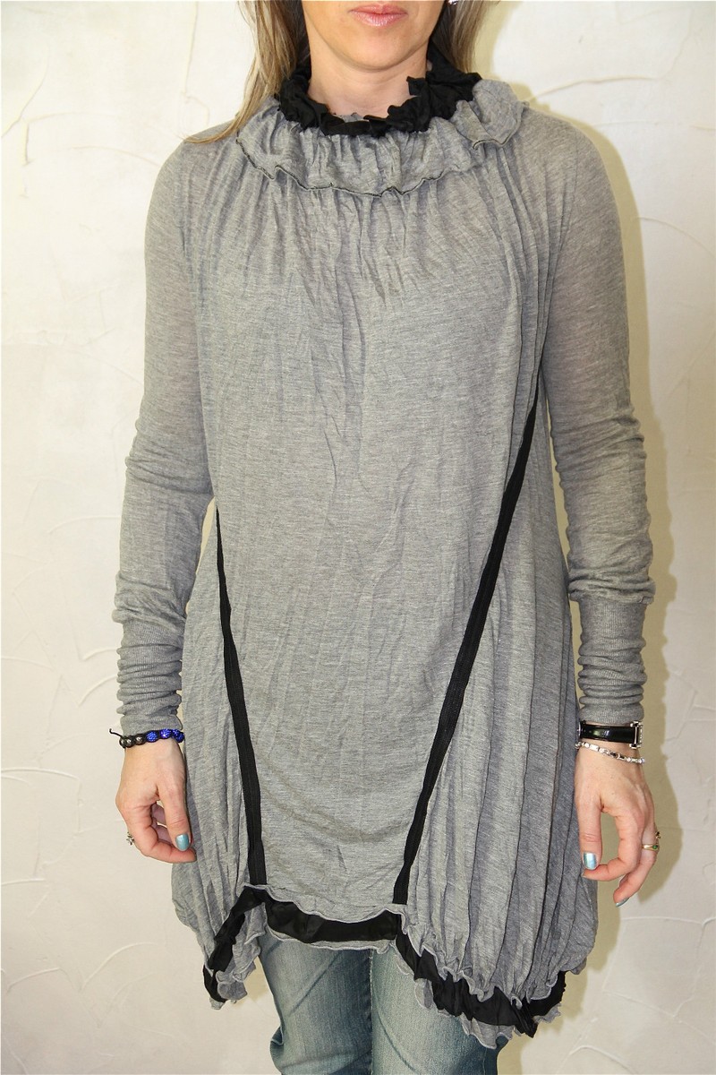 Robe Tunique En Cachemire Modal High Use – Taille M (38-40), Grise, Neuve Sans étiquette