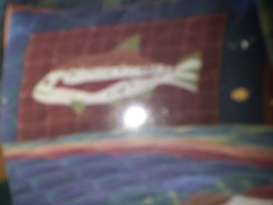 2 señuelos acolchados FISH KING ALMOHADA SHAM lago campo cabaña cabaña peces  Foto 4 de 4