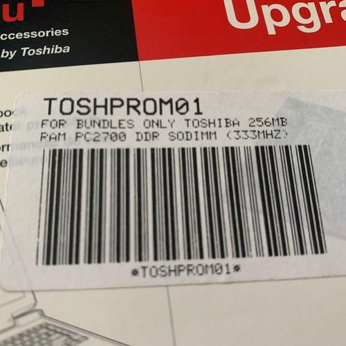 Toshiba Computer Memory Upgrade ~ PA3311U-2M25 (256MB DDR PC2700 333MHz SO DIMM - Picture 5 of 5