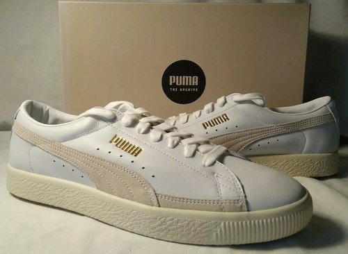 M-11 Puma Basket Archive 90680 Lux White Leather \u0026 Suede NWB Retro 372894  01 | eBay