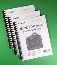 Owners Manual for Canon EOS 1DX 1D-X Mark II Camera 562 Pages W/Clear Covers 