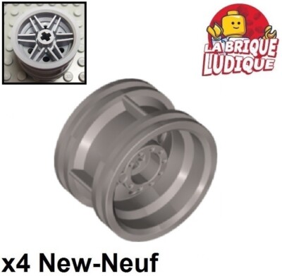 Lego 4x roue jante wheel 30.4 mm D. x 20 reinforced argent/flat silver 56145