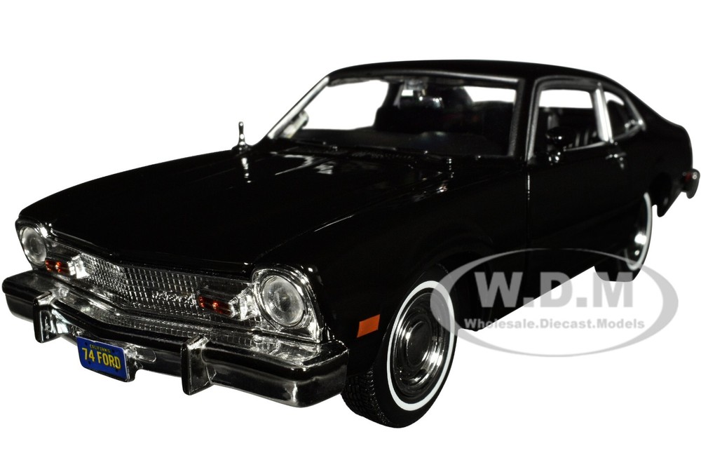 1974 Ford Maverick Black Forgotten Classics 1/24 Diecast Car by Motormax