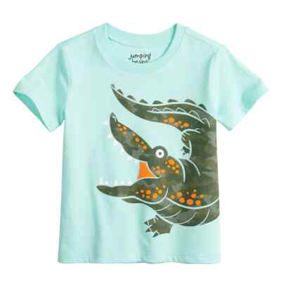 Toddler Boy Jumping Beans  Graphic Tee Teal Gator