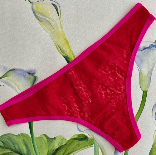 Victoria's Secret LACE Trim COTTON NYLON THONG Panty PANTIES U pick XS S M L NEW - Picture 7 of 24