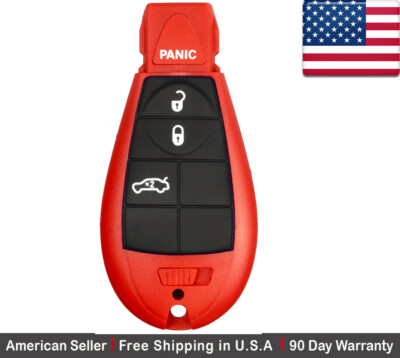 1x New Replacement Keyless Remote Control Key Fob For Chrysler and Dodge - Red