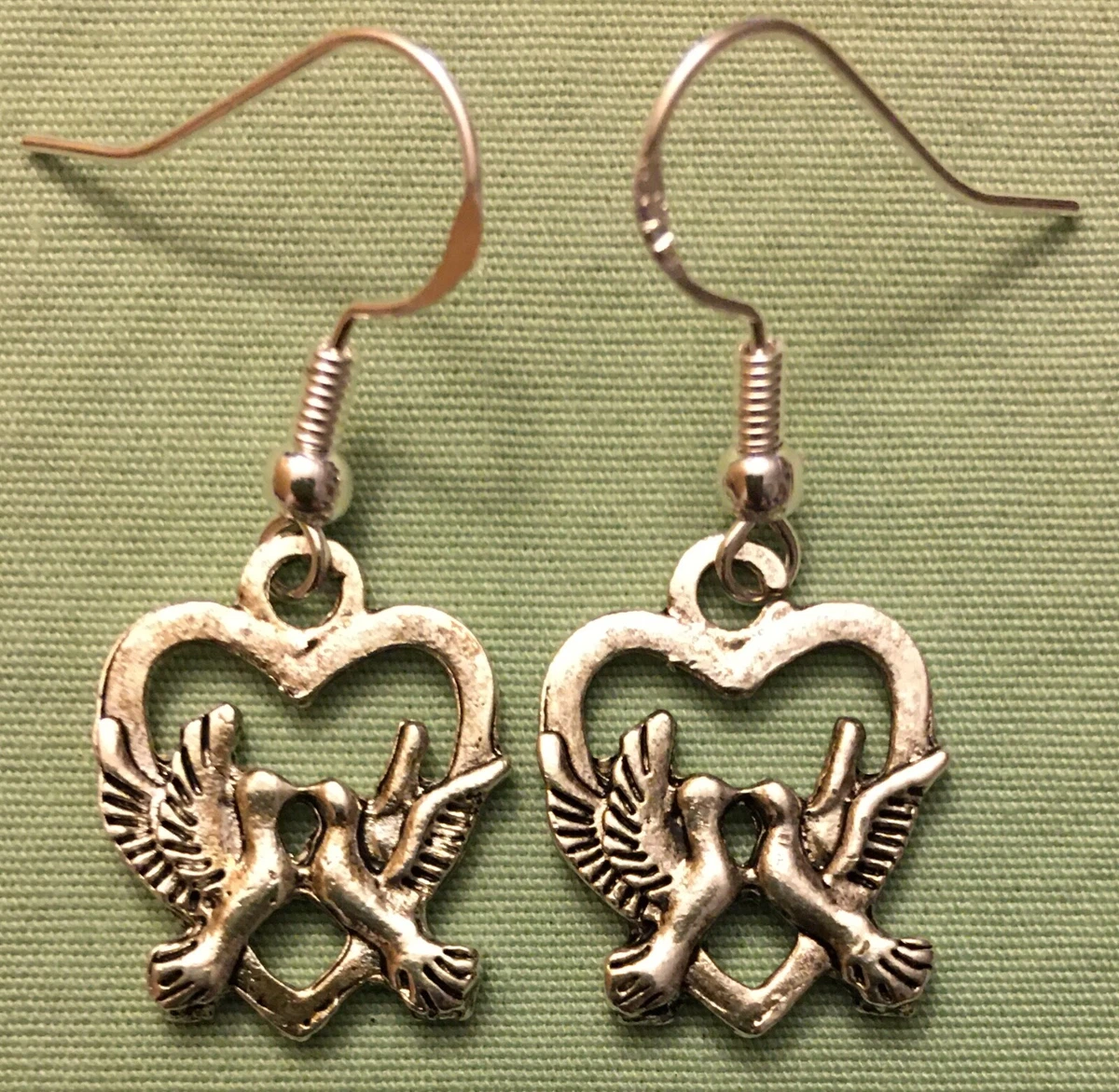 Sterling silver 2024 dove earrings