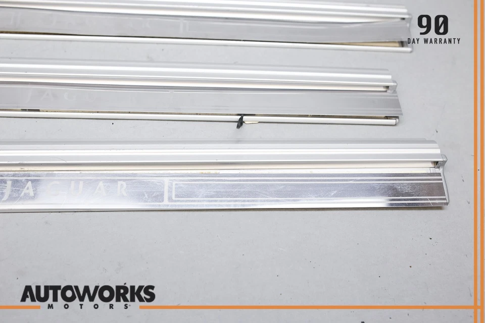 98-03 Jaguar XJ8 VDP X308 Juego de insertos de placa de rasguño de puerta delantera trasera izquierda derecha OEM Foto 3 de 4