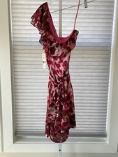 Eliza J One Shoulder Floral Dress.
