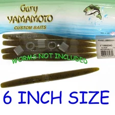 Wacky Worm Neko Rig Silicone Tube 6 inch Senko 100 Piece Refill Kit 