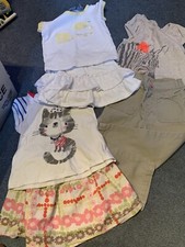 Lot of 6 PreOwned Toddler Girls Skirts Tops Pants