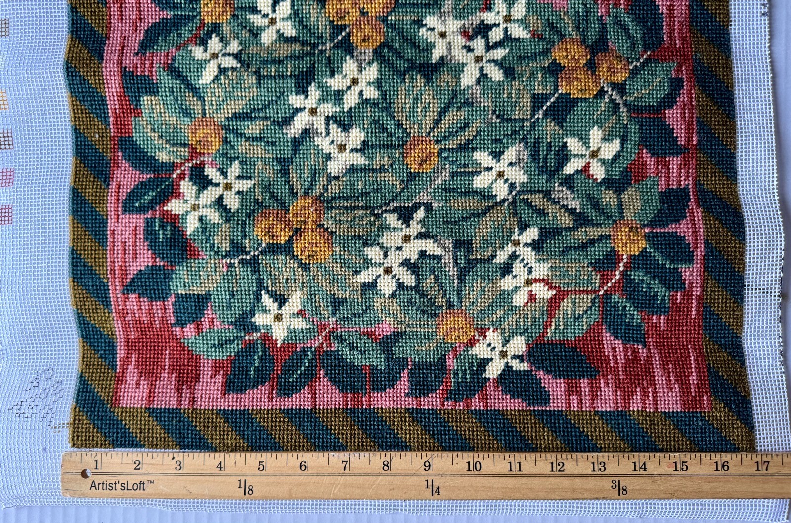 EHRMAN Orange Blossom CANDACE BAHOUTH Tapestry Needlepoint MEDIEVAL FINISHED VTG eBay