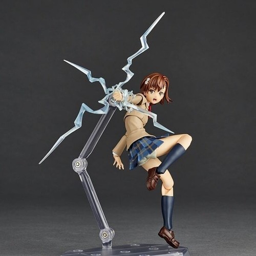 Revoltech Toaru Railgun Mikoto Misaka Winter Uniform Ver. w/Bonus Parts Kaiyodo - Picture 12 of 18