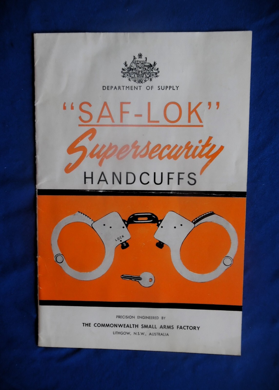 SAF LOK SMALL ARMS AUSSIE high security handcuffs catalog advertisement