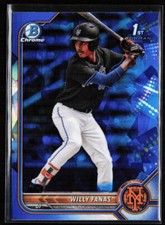 2022 Bowman Chrome Sapphire Edition #BCP-196 Willy Fanas Prospects New York Mets