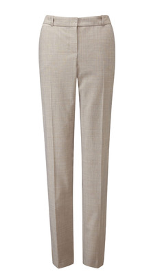 NEW £120 PURE Collection Slim Leg Wool Blend Trousers Neutral / Marl - Size 20 R