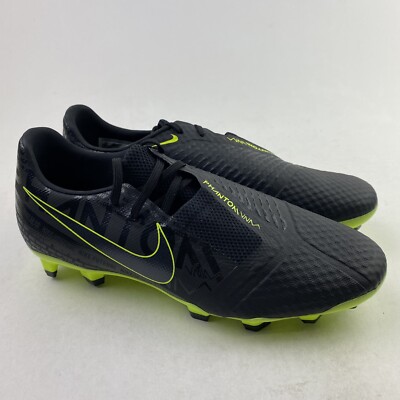 Nike Phantom Venom FG Mens Size 8.5 Soccer Cleats Black Volt