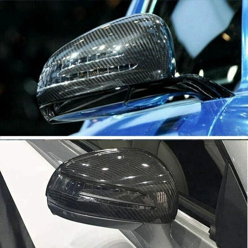 Cubierta de espejo retrovisor de fibra de carbono real para Mercedes Benz AMG GT R172 SL SLK SLC SLS R231 Foto 3 de 4