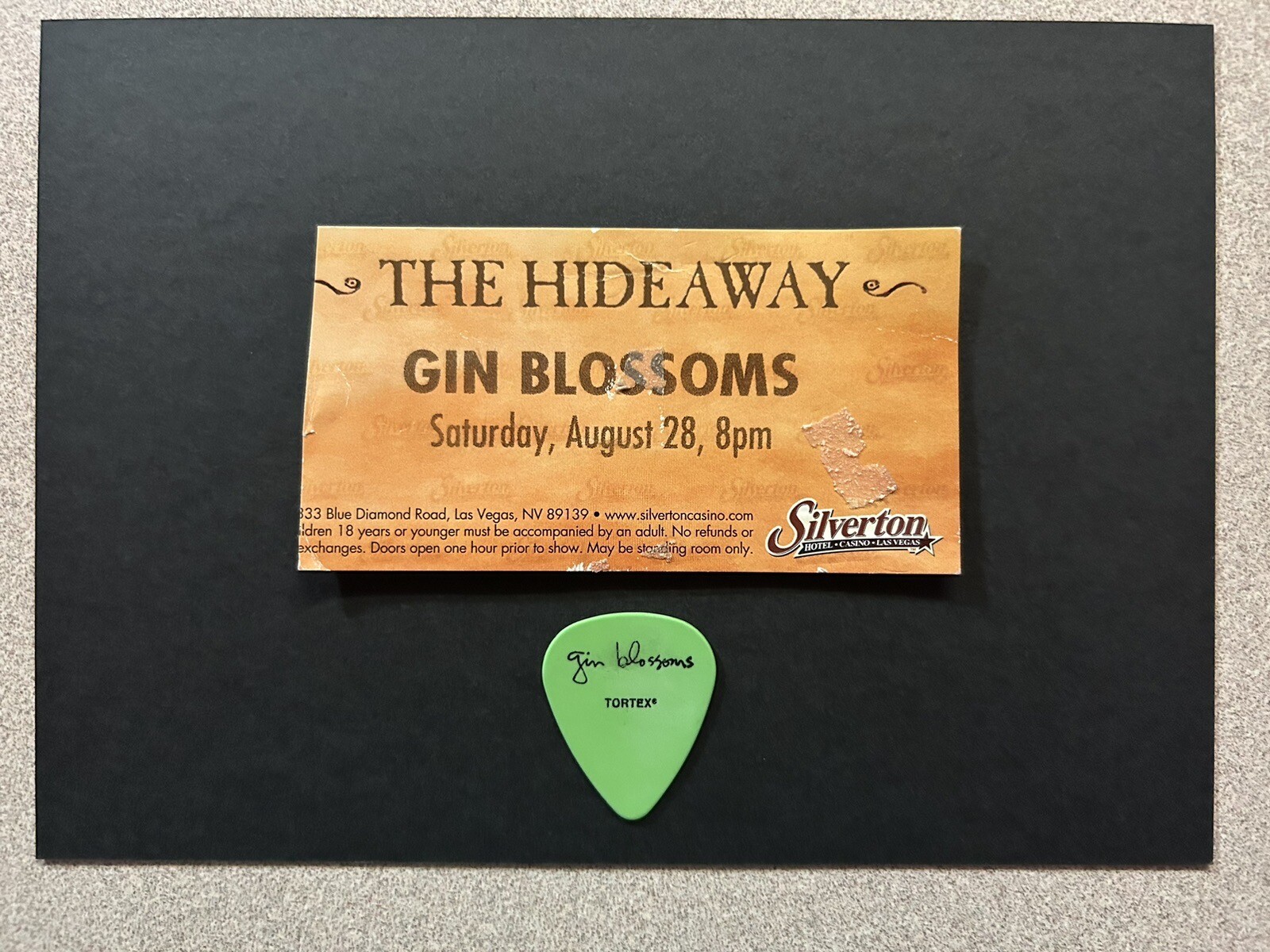 Gin Blossoms Ticket Stub And Guitar Pick eBay
