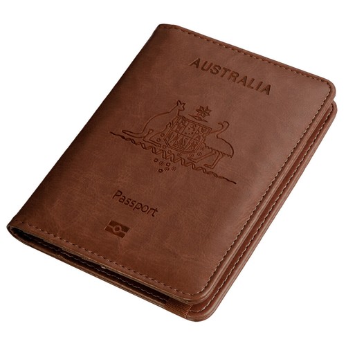 Travel Passport Wallet Holder RFID Blocking ID Card Case Cover Brown Wallet - Picture 4 of 9