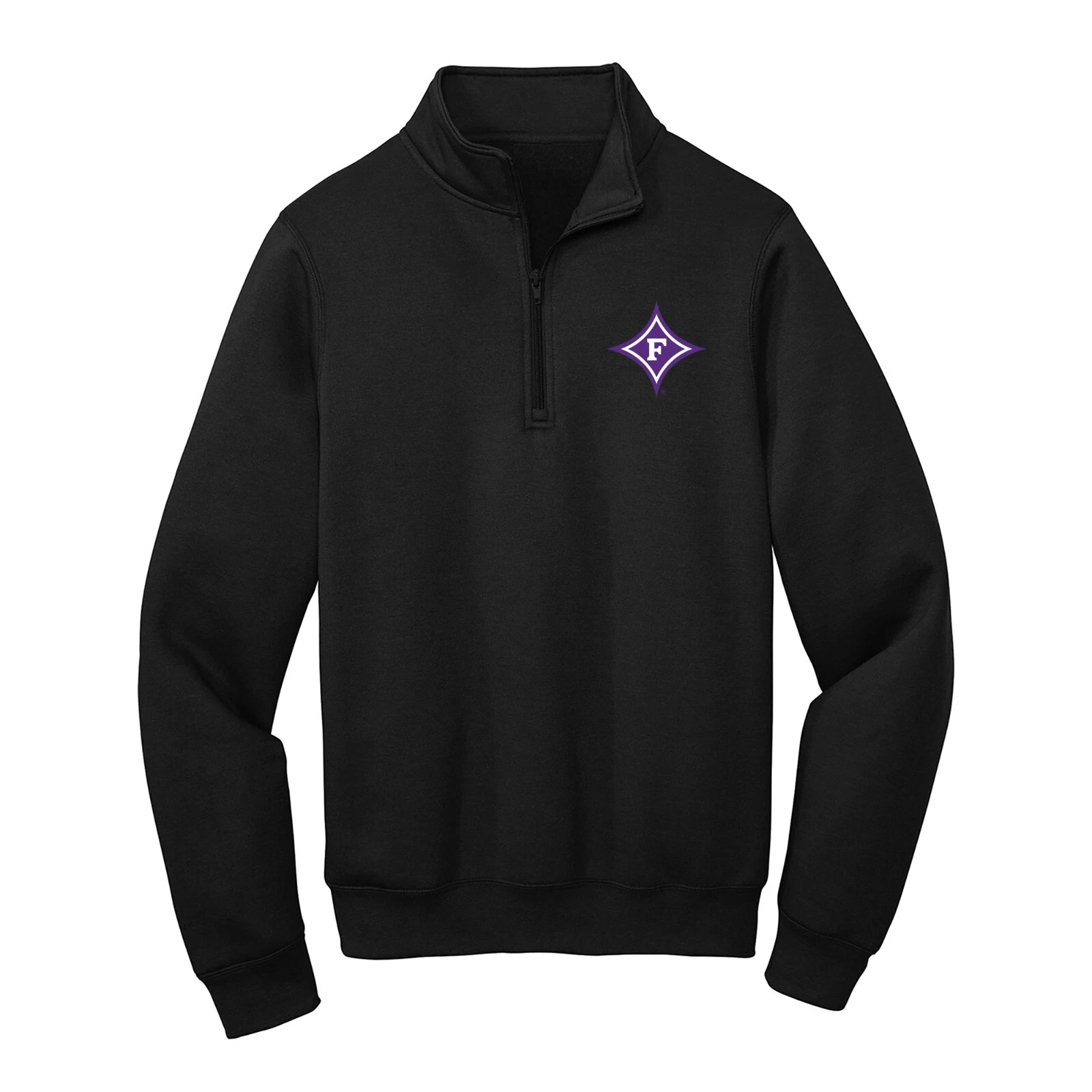 Furman University Primary Logo LC Zip Neck Sweater