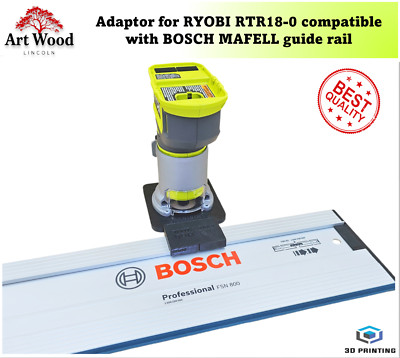 Ryobi RTR18-0 R18TR-0 ONE+ Adapter Basis Oberfräse Führung BOSCH MAFELL Schiene Schiene