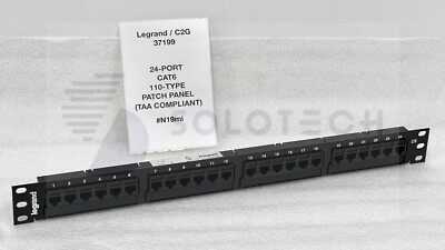 C2G - Legrand 37199, Patch Panel 110-TYPE Cat6 24-Port (TAA) -  N.O.S. - #N19mi