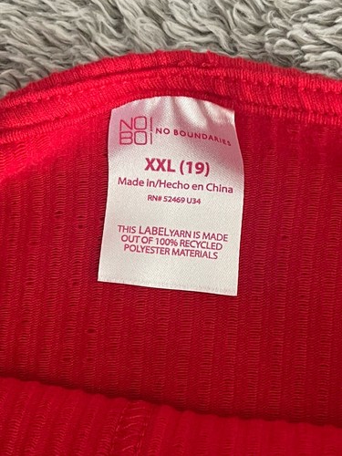 Camiseta sin mangas No Boundaries Junior roja acanalada talla XXL (19) NUEVA CON ETIQUETAS - Imagen 7 de 10