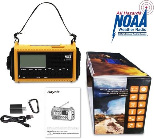 Emergency Radio 5000mAh/18500mWh Weather Radio Solar Hand Crank Radio with AM/FM - Picture 7 of 7