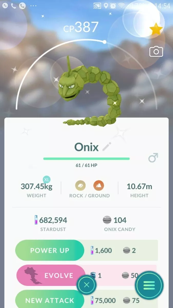 Shiny Onix Pokemon Trade Go