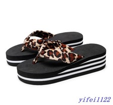 Women's Platform Wedge Heel Clip Toe Slippers Summer Casual Beach Thongs Mules