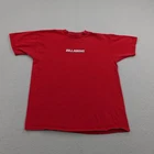 Vintage Billabong Shirt Mens Medium Red Flower Logo Skate Surf Y2K Skater Tee
