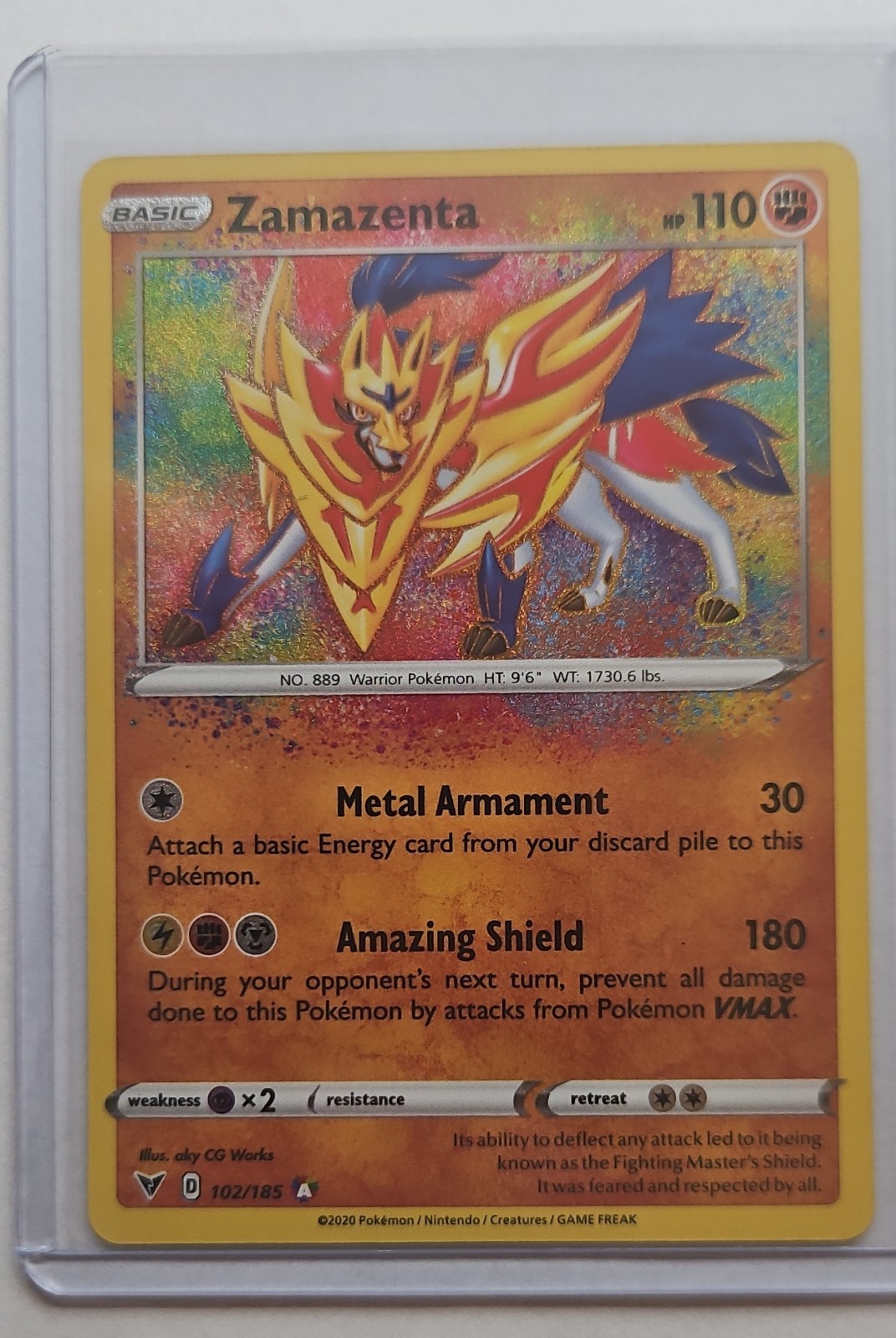 Zamazenta 102/185 Swsh04: Vivid Voltage Holo
