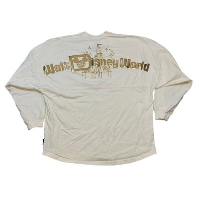 Walt Disney World Gold Cinderella Castle Glitter Spirit Jersey Large pixie dust