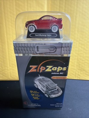 Zip Zaps Micro RC Car 1:64 scale Starter Kit Red Ford Mustang Cobra 2002 Vtg NEW
