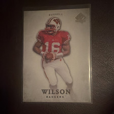 Upper Deck 2012 SP Authentic Russell Wilson Wisconsin Badgers Rookie #87 Card. rookie card picture
