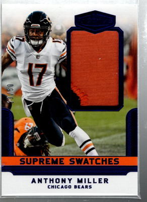 2018 Panini Plates and Patches Supreme Farbfelder Blau #15 Anthony Miller
